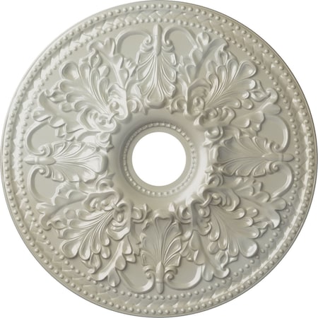 Ekena Millwork Ashley Ceiling Medallion (Fits Canopies up to 4 3/4"), 23 7/8"OD x 4"ID x 2 1/8"P, Flash Blue CM23ASFBS